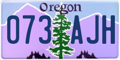 OR license plate 073AJH