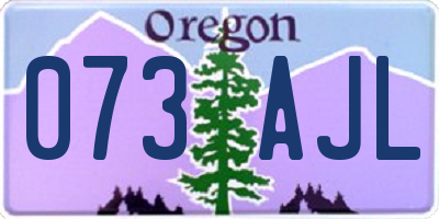 OR license plate 073AJL
