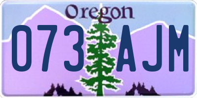 OR license plate 073AJM