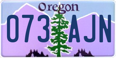 OR license plate 073AJN