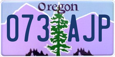 OR license plate 073AJP