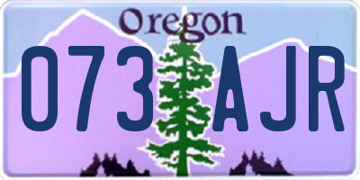 OR license plate 073AJR
