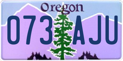 OR license plate 073AJU