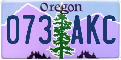OR license plate 073AKC