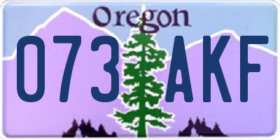 OR license plate 073AKF