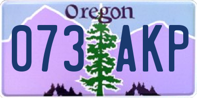 OR license plate 073AKP
