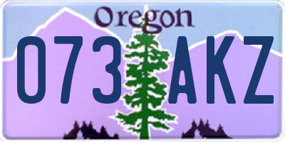 OR license plate 073AKZ