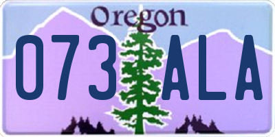 OR license plate 073ALA