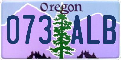 OR license plate 073ALB