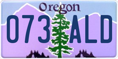 OR license plate 073ALD