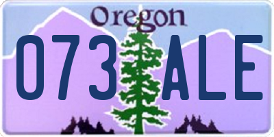 OR license plate 073ALE