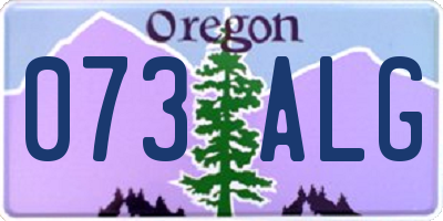 OR license plate 073ALG