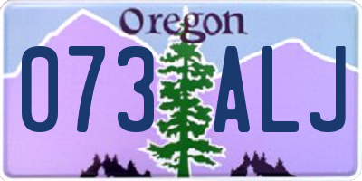 OR license plate 073ALJ