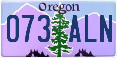 OR license plate 073ALN