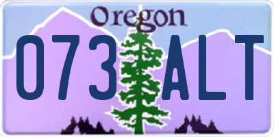 OR license plate 073ALT