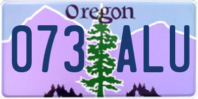OR license plate 073ALU