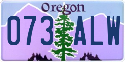 OR license plate 073ALW