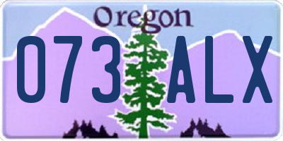 OR license plate 073ALX