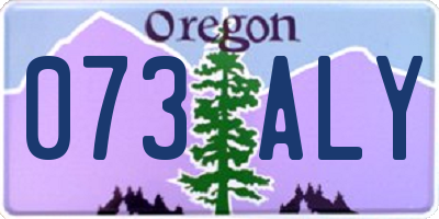 OR license plate 073ALY