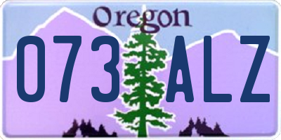 OR license plate 073ALZ