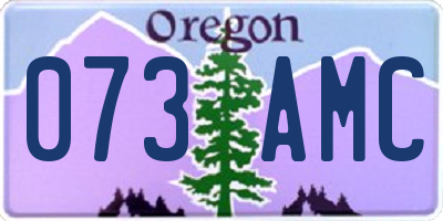 OR license plate 073AMC