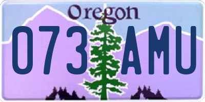 OR license plate 073AMU
