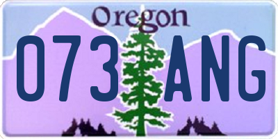 OR license plate 073ANG