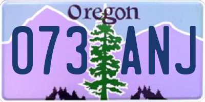 OR license plate 073ANJ