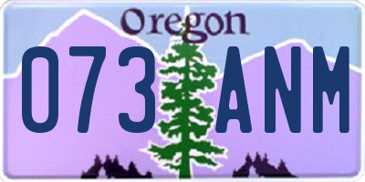 OR license plate 073ANM