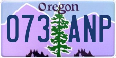 OR license plate 073ANP