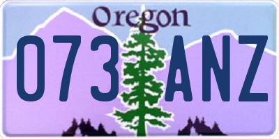 OR license plate 073ANZ