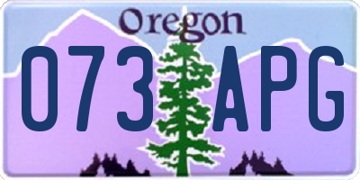 OR license plate 073APG