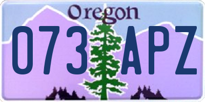 OR license plate 073APZ