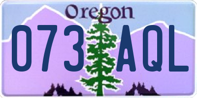 OR license plate 073AQL