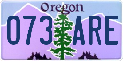 OR license plate 073ARE