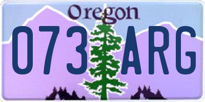 OR license plate 073ARG