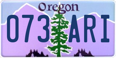 OR license plate 073ARI