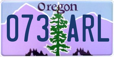 OR license plate 073ARL