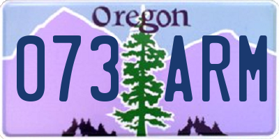 OR license plate 073ARM