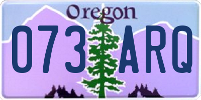 OR license plate 073ARQ