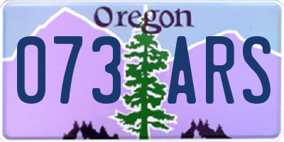 OR license plate 073ARS