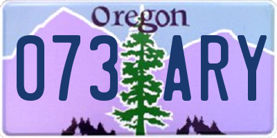 OR license plate 073ARY