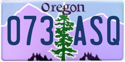 OR license plate 073ASQ