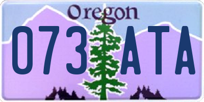 OR license plate 073ATA