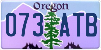 OR license plate 073ATB
