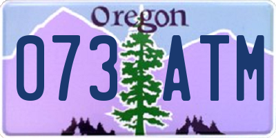 OR license plate 073ATM