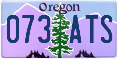 OR license plate 073ATS