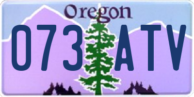 OR license plate 073ATV