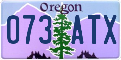 OR license plate 073ATX