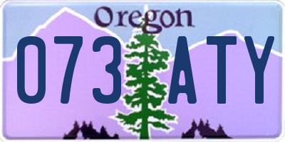 OR license plate 073ATY